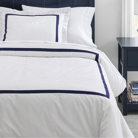 Pottery Barn Kids Decorator Organic Duvet Cover & Sham Twin GRAY - Picture 2 of 8